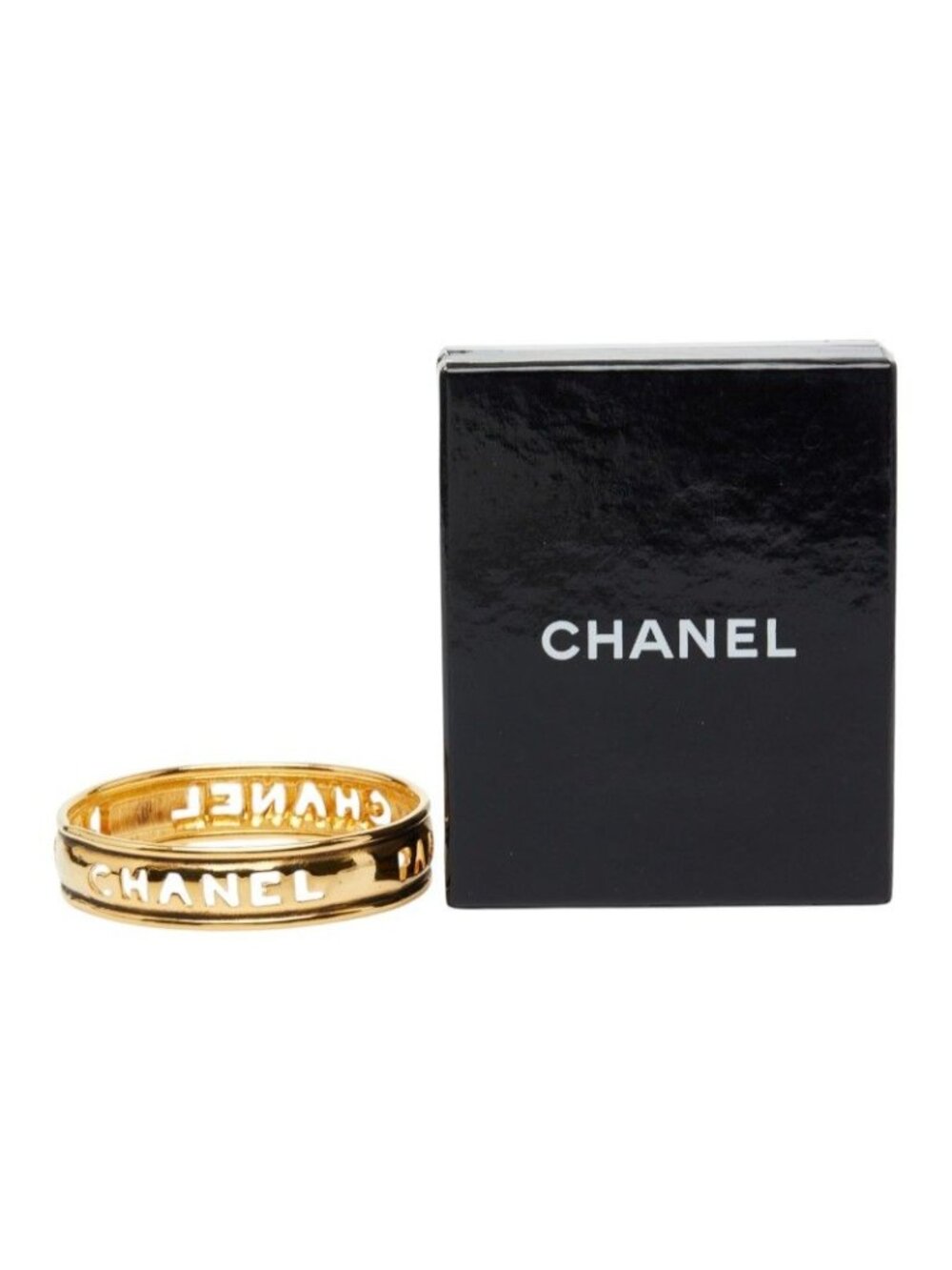 Chanel Logo Bangle Gold Plated 1- Bracelet - Picture 6 of 6